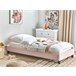Beliani Cama com estrado Bouclé ROANNE 100x213 Creme