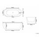Beliani Bañera independiente NEVIS 75x150 Branco