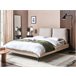 Beliani Cama com estrado Bombazine MELLE 155x240 Bege