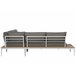 Beliani Conjunto lounge POSITANO Cinza Escuro