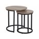 Beliani Mesa de apoio DIXIE 48x48 Castanho