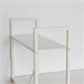 Mesa de escritório contemporânea com estante 120x64 Branco
