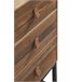 Aparador De Chapa De Fresno, Frontis De Madera Reciclada Con Base De Metal 110 Madeira