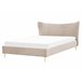 Beliani Cama com estrado Veludo CHALEIX 168x212 Cinza Escuro