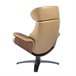 ANGEL CERDA Poltrona giratório reclinável em pele cor de areia Cinza