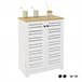 Armário de casa de banho de chão 2 prateleiras BZR41-W SoBuy Branco