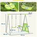Conjunto de Brincar para Exterior Metal, PE e Poliéster AIYAPLAY Verde