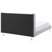 Beliani Cama com estrado Veludo FORBACH 154x218 Cinza