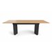 Mesa de jantar extensível ARUBA Preto/ Madeira