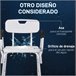 Cadeira para Duche Liga de Alumínio e PE HOMCOM Branco