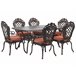 Beliani Conjunto de comedor LIZZANO Castanho