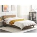 Beliani Cama com estrado Pele sintética FITOU 150x214 Castanho