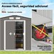 Abrigo de Armazenamento Aço Galvanizado e PP Outsunny Abrigo de Armazenamento Aço Galvanizado e PP Outsunny Cinza