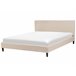 Beliani Cama com estrado Veludo FITOU 190x214 Areia