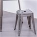 Banqueta baixa industrial em aço metálico  - Bistro AlumÍnio
