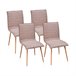 Conjunto de 4 cadeiras de jantar Jules Bege