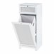 Armário para lavandaria Karlsøy com cesto extraível MDF Branco