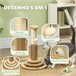 Arranhador para Gatos MDF, Sisal, PE PawHut Castanho