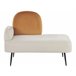 Beliani Chaise longue versão à esquerda Veludo ARCEY Branco