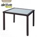 Conjunto de mobiliário de terraço cadeiras e mesa rattan Aktive Preto