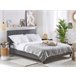 Beliani Cama com estrado Poliéster POITIERS 191x215 Cinza
