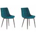 Beliani Silla de comedor MELROSE Turquesa
