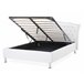 Beliani Cama con almacenaje Piel sintética METZ 168x217 Branco