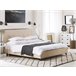 Beliani Cama com estrado Poliéster AMBASSADOR 192x216 Bege