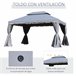 Pérgola Alumínio e Poliéster Outsunny 290x390 Cinza