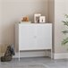 Aparador Castelli com 2 portas de aço perfuradas Branco