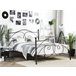 Beliani Cama com estrado Metal DINARD 187x208 Preto