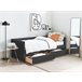 Beliani Cama de dia com arrumação Veludo MARRAY 98x214 Preto