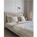 Beliani Cama com estrado Veludo FORBACH Bege