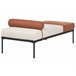 Beliani Chaise longue Linho sintético MALMOS Bege