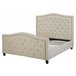 Beliani Cama com estrado Poliéster AUREL 174x216 Bege