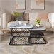 Mesa de centro, mesa de sala, mesa de sofá. 60x45 Branco/ Preto