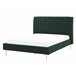 Beliani Cama com estrado Veludo MARVILLE 162x225 Verde