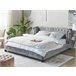 Beliani Cama Terciopelo CAVAILLON 225x246 Cinza Claro