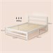 Estrutura de Cama de Casal Madeira de pinho HOMCOM, casa - quarto Branco