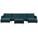 Beliani Sofá-cama Veludo ABERDEEN Azul/ Verde