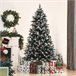 Árvore de Natal PVC, PE, Aço HOMCOM, casa - natal Verde