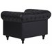 Beliani Poltrona CHESTERFIELD Preto