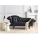 Beliani Chaise longue versão à esquerda Veludo LATTES Preto