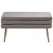 Beliani Tamborete Veludo DURHAM 79x37 Cinza