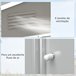 Abrigo de Jardim Aço Galvanizado e PP Outsunny Cinza