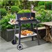Barbecue a Carvão Metal e Porcelana Outsunny Preto