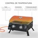 Churrasqueira à Gás Aço Carbono e Aço Inoxidável Outsunny Preto