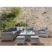 Beliani Conjunto lounge TEGLIO Cinza Escuro