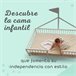 Cama infantil tipi Apache Wonderland Nat + Colchão Ternum Madeira