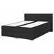 Beliani Cama continental Poliéster PRESIDENT 170x210 Preto